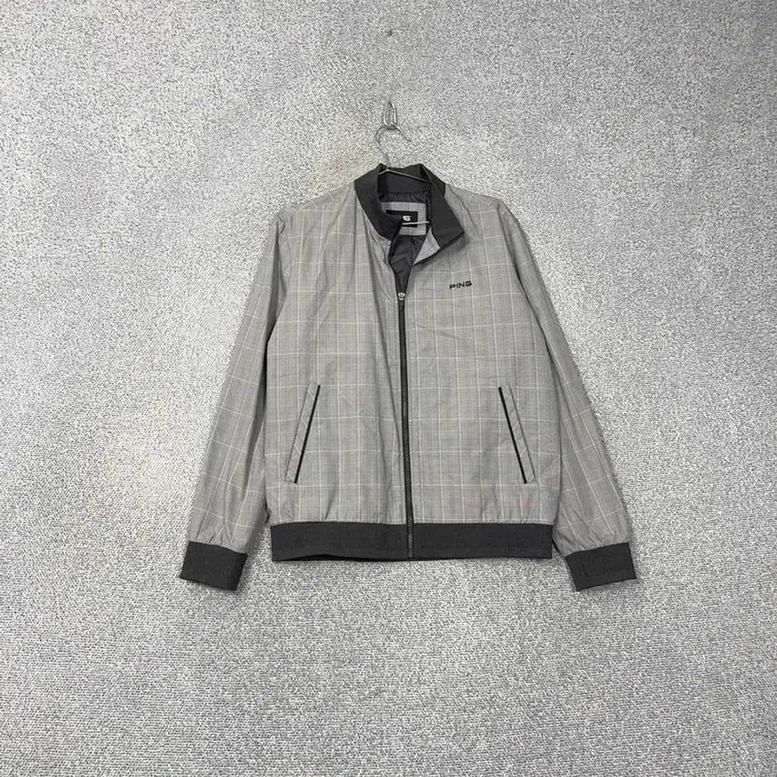 핑 골프 체크 그레이 블루종 자켓 100 상품이미지1