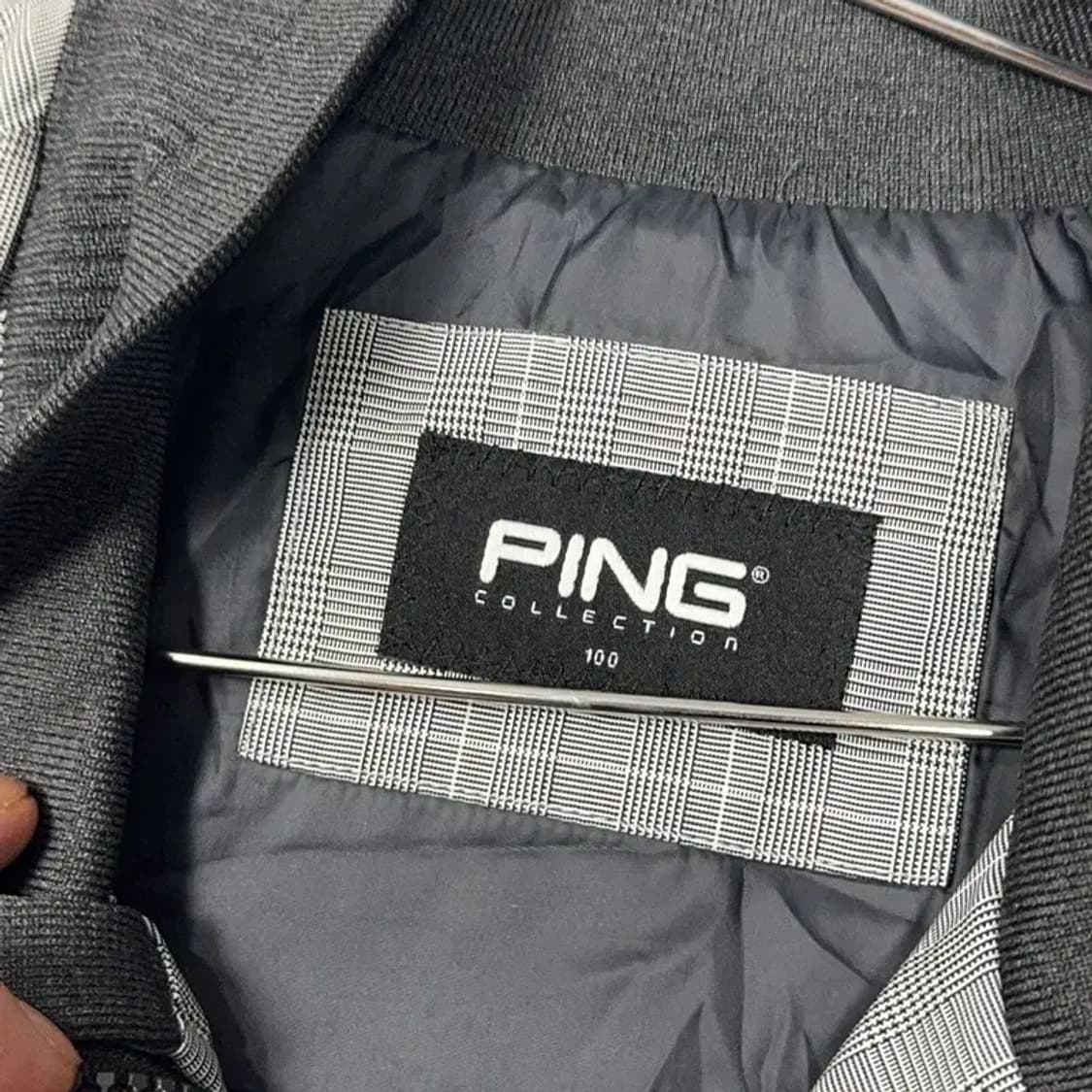 핑 골프 체크 그레이 블루종 자켓 100 상품이미지3