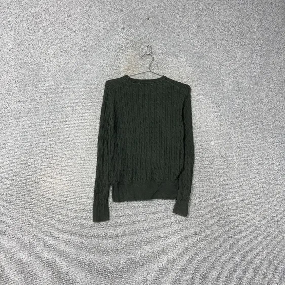 유니클로 캐시미어 꽈배기 그린 니트 M 상품이미지2