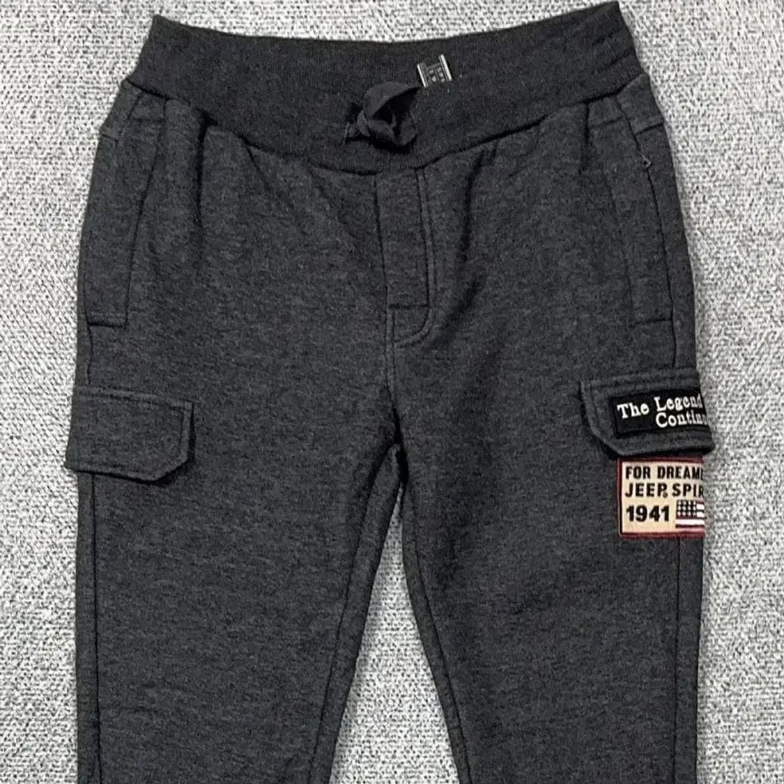 지프 패치 그레이 트레이닝 팬츠 S 상품이미지3