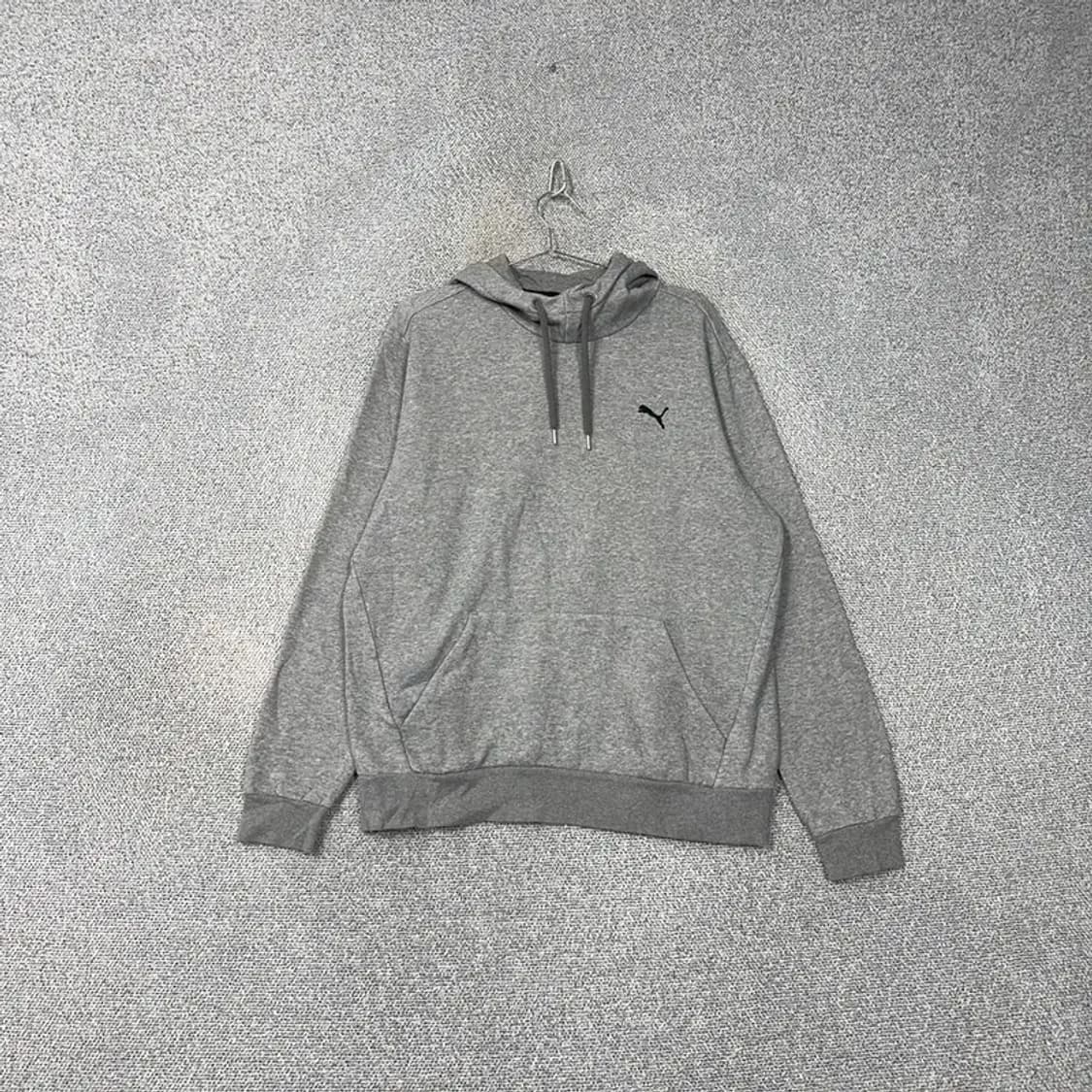 푸마 로고 그레이 후드티 L 상품이미지1