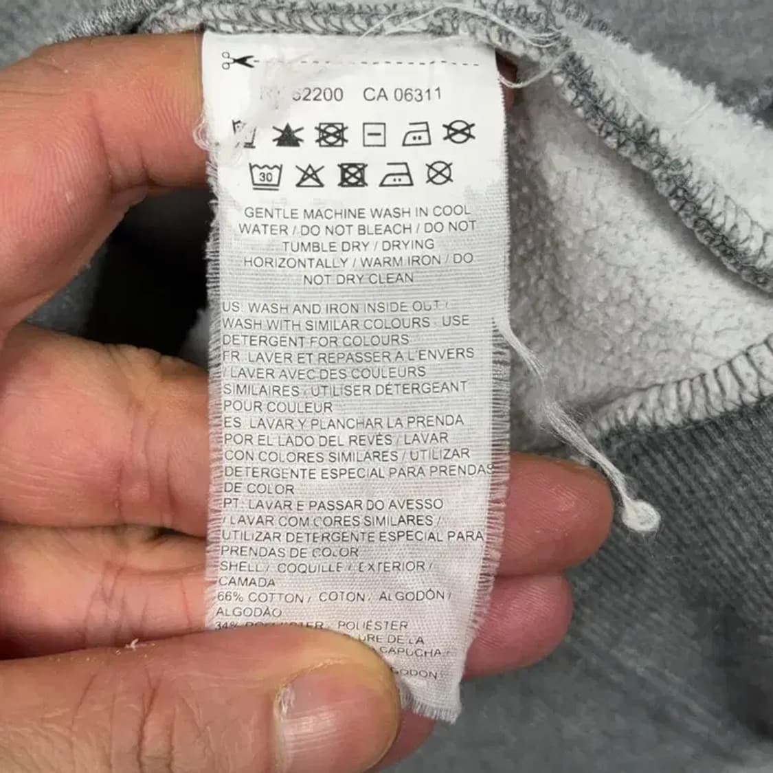 푸마 로고 그레이 후드티 L 상품이미지4