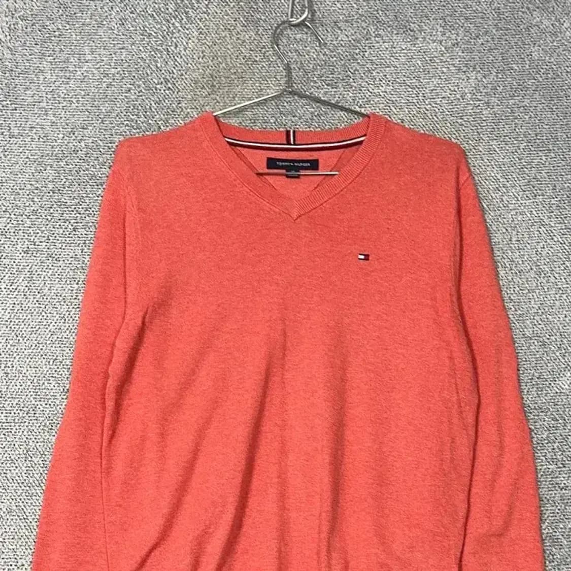 타미힐피거 브이넥 코랄 니트 XS 상품이미지3
