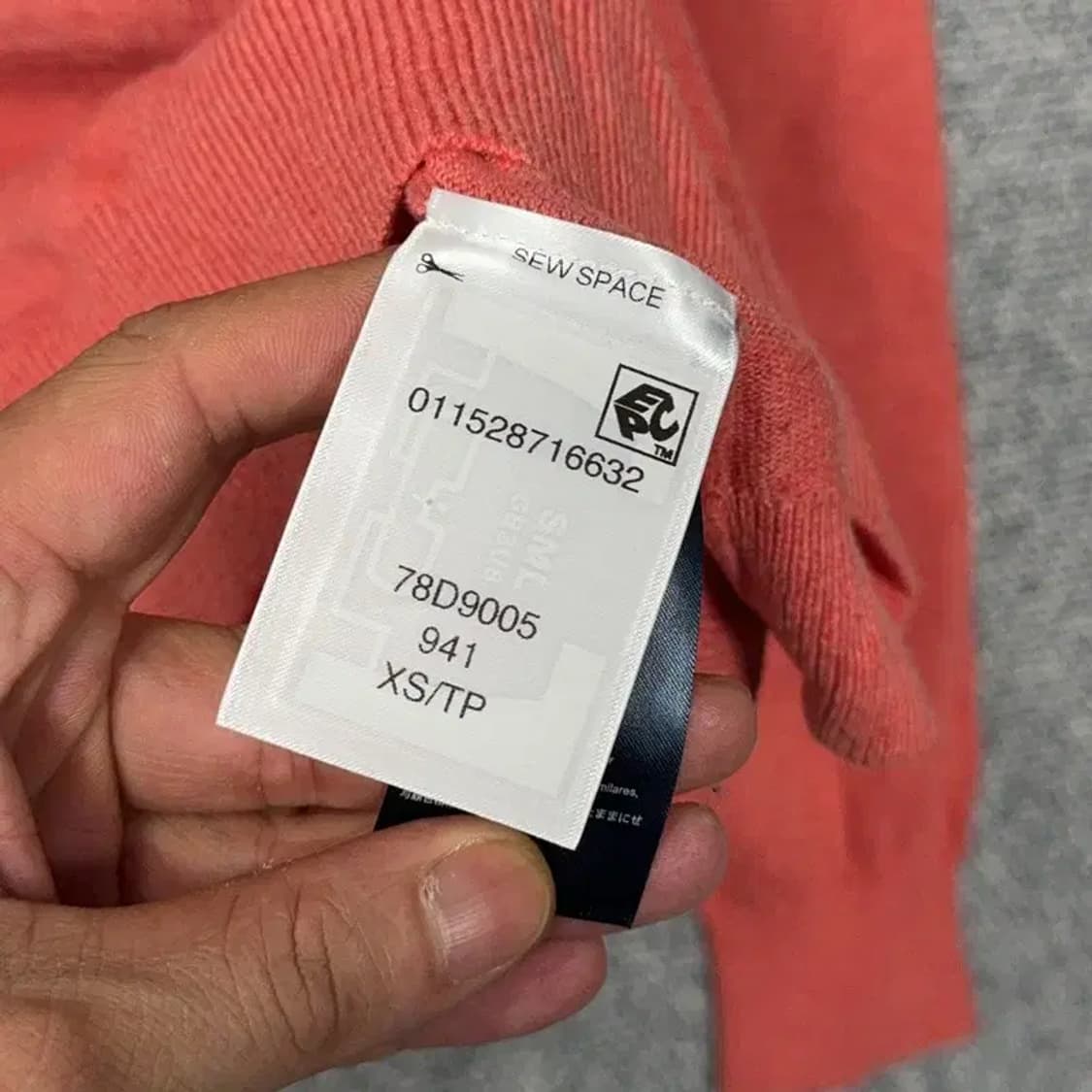 타미힐피거 브이넥 코랄 니트 XS 상품이미지6