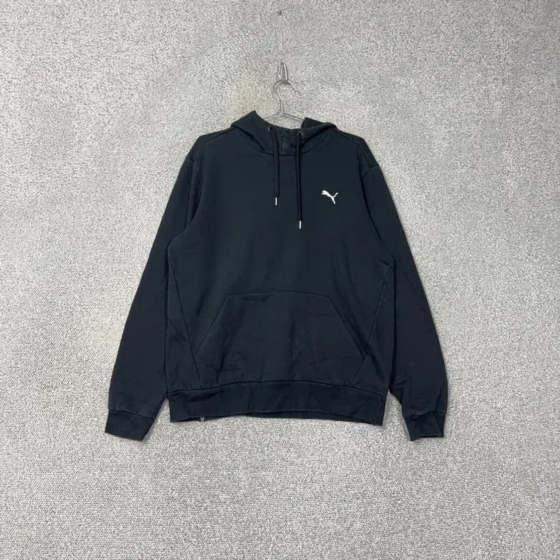 푸마 로고 블랙 후드티 L 상품이미지1
