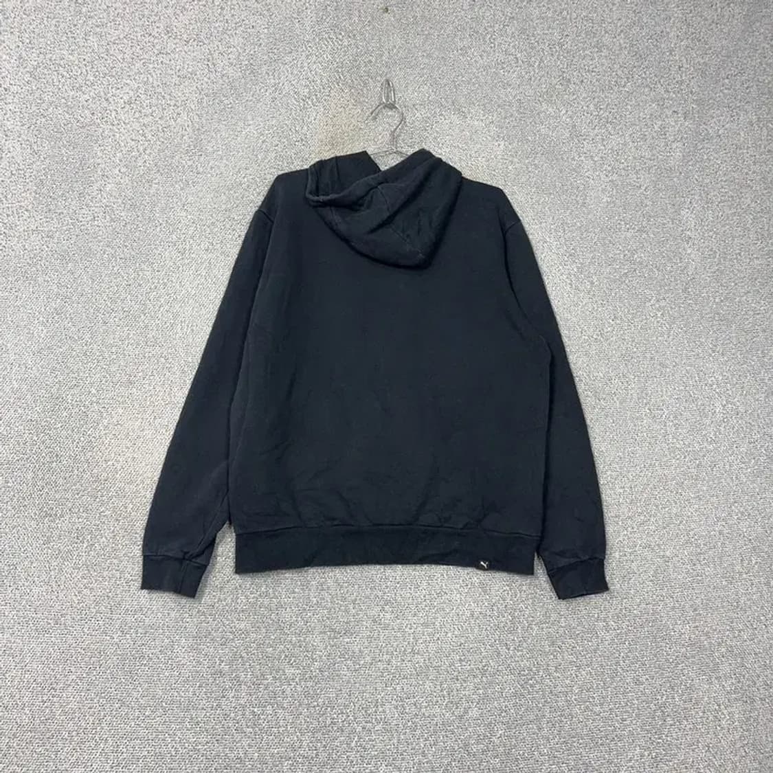 푸마 로고 블랙 후드티 L 상품이미지2