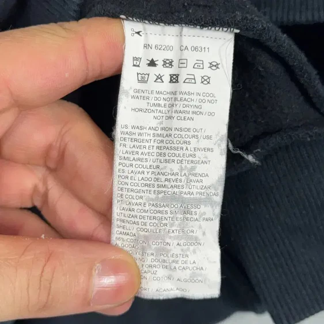 푸마 로고 블랙 후드티 L 상품이미지4