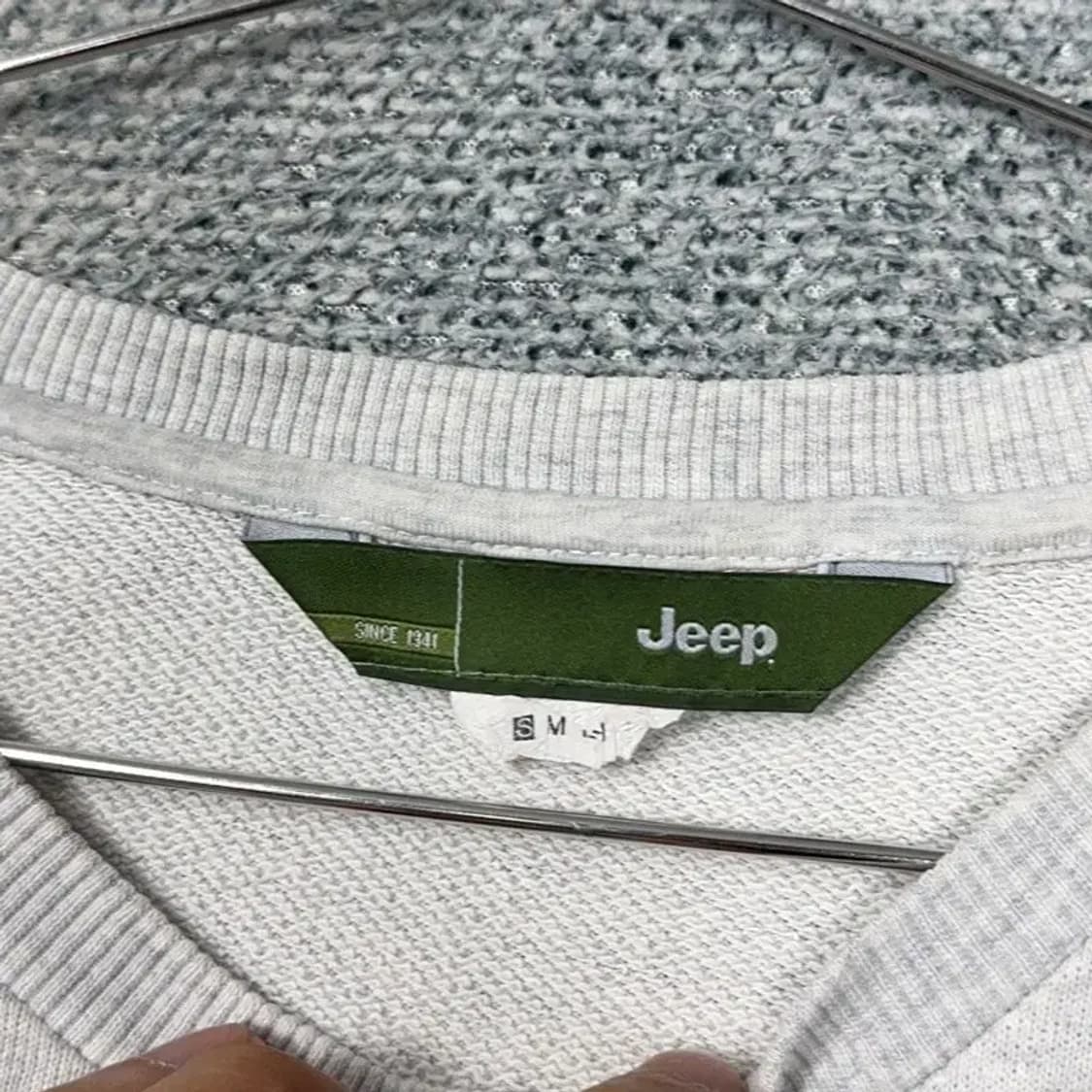 지프 프린팅 로고 그레이 맨투맨 S 상품이미지3