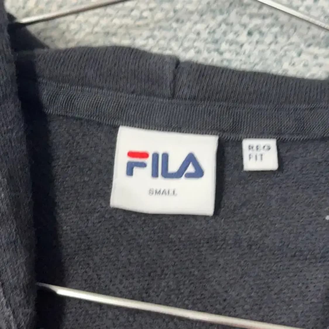 휠라 로고 블랙 후드집업 S 상품이미지5