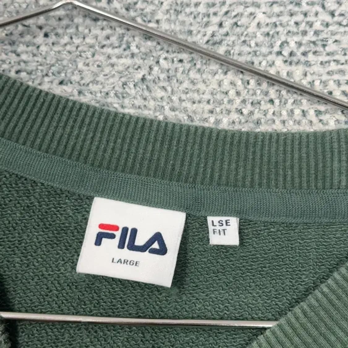 휠라 카키 로고 백프린팅 캐주얼 남성 맨투맨 L 상품이미지3