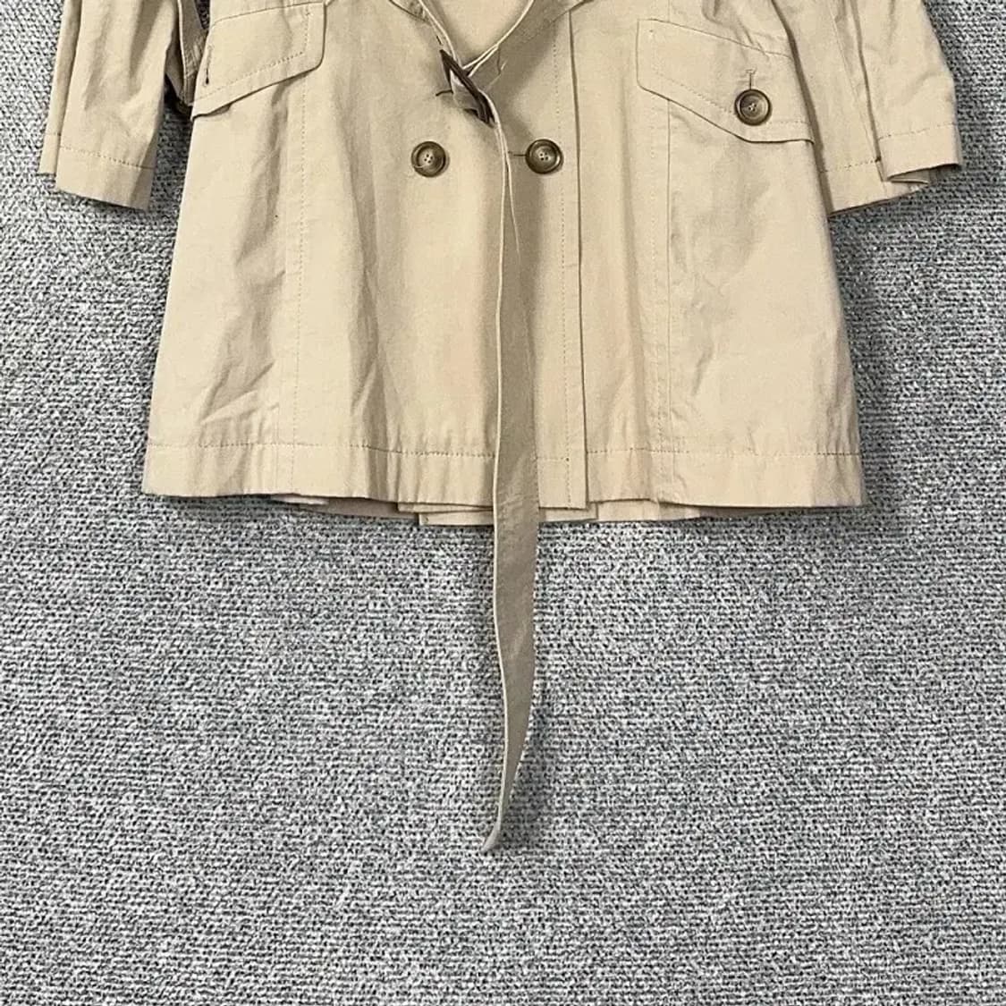 자라 베이지 벨티드 여성 클래식 트렌치 코트 M 상품이미지4