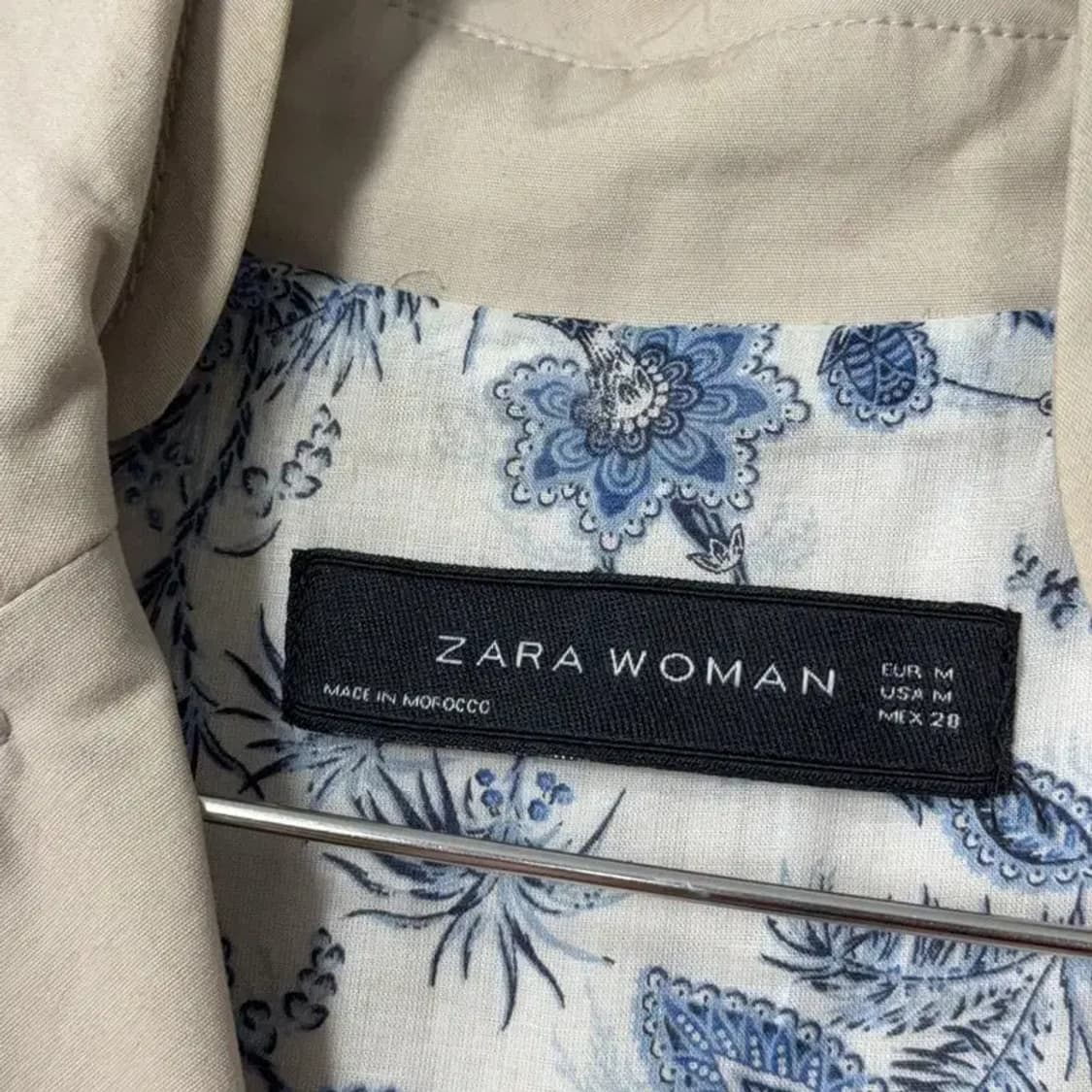 자라 베이지 벨티드 여성 클래식 트렌치 코트 M 상품이미지5