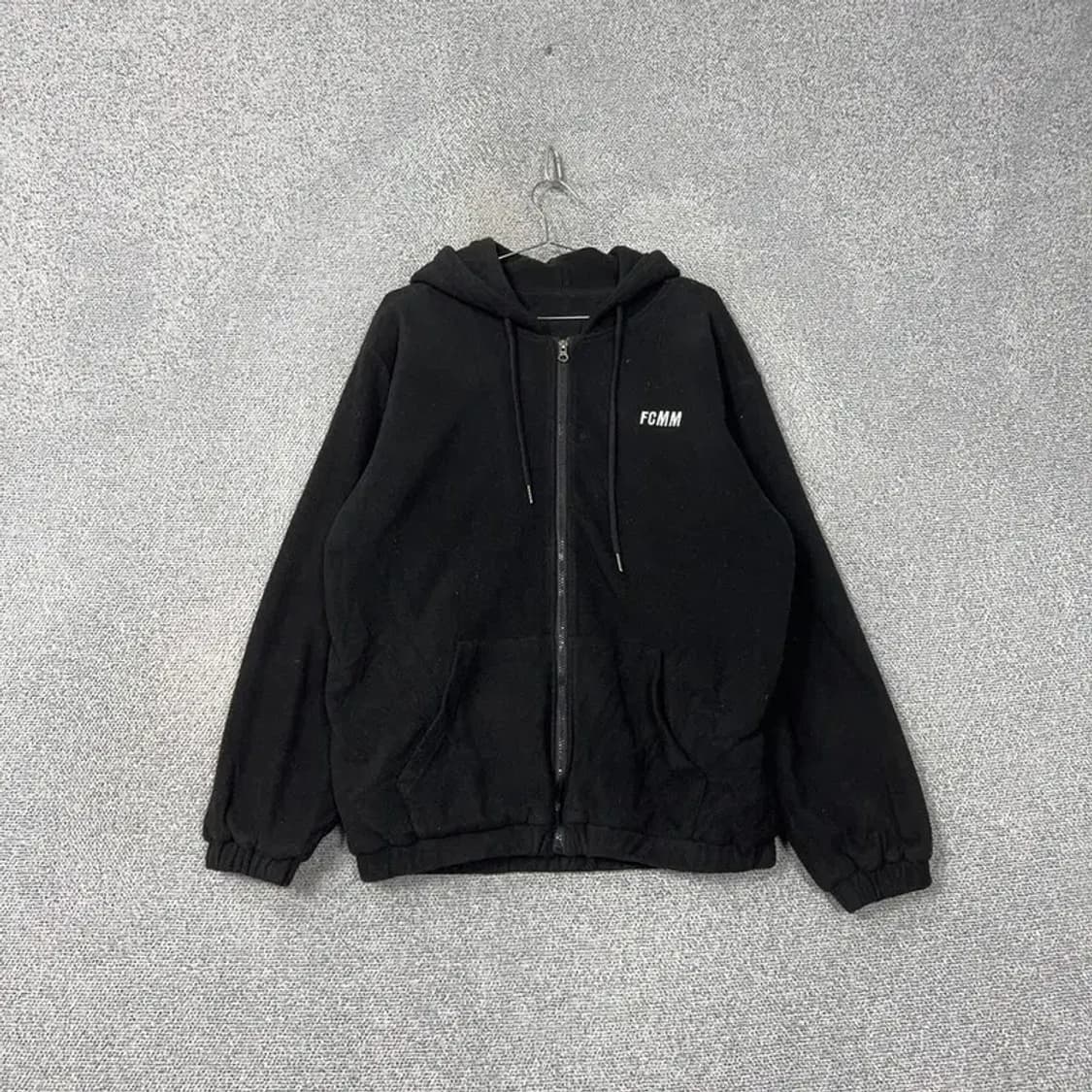 FCMM 로고 블랙 스웻 오버핏 후드집업 M 상품이미지1