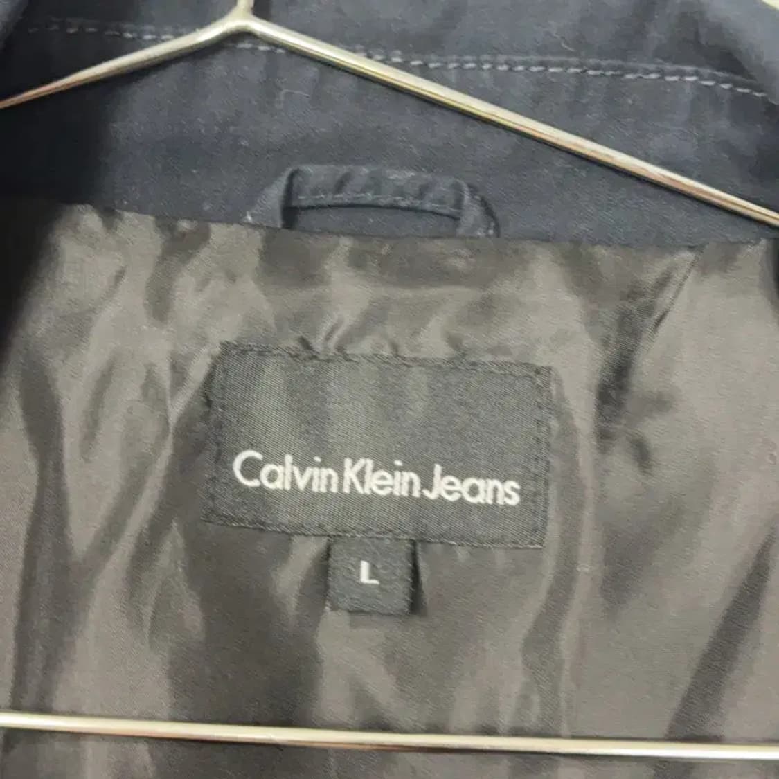 캘빈클라인 네이비 테크웨어 빈티지 트렌치 코트 L 상품이미지6