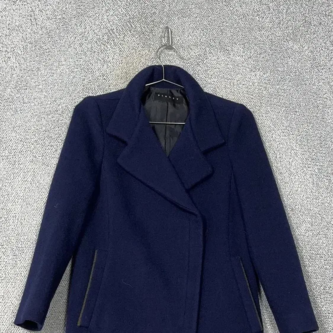 시슬리 블루 톤 여성 클래식 울 코트 42 상품이미지3