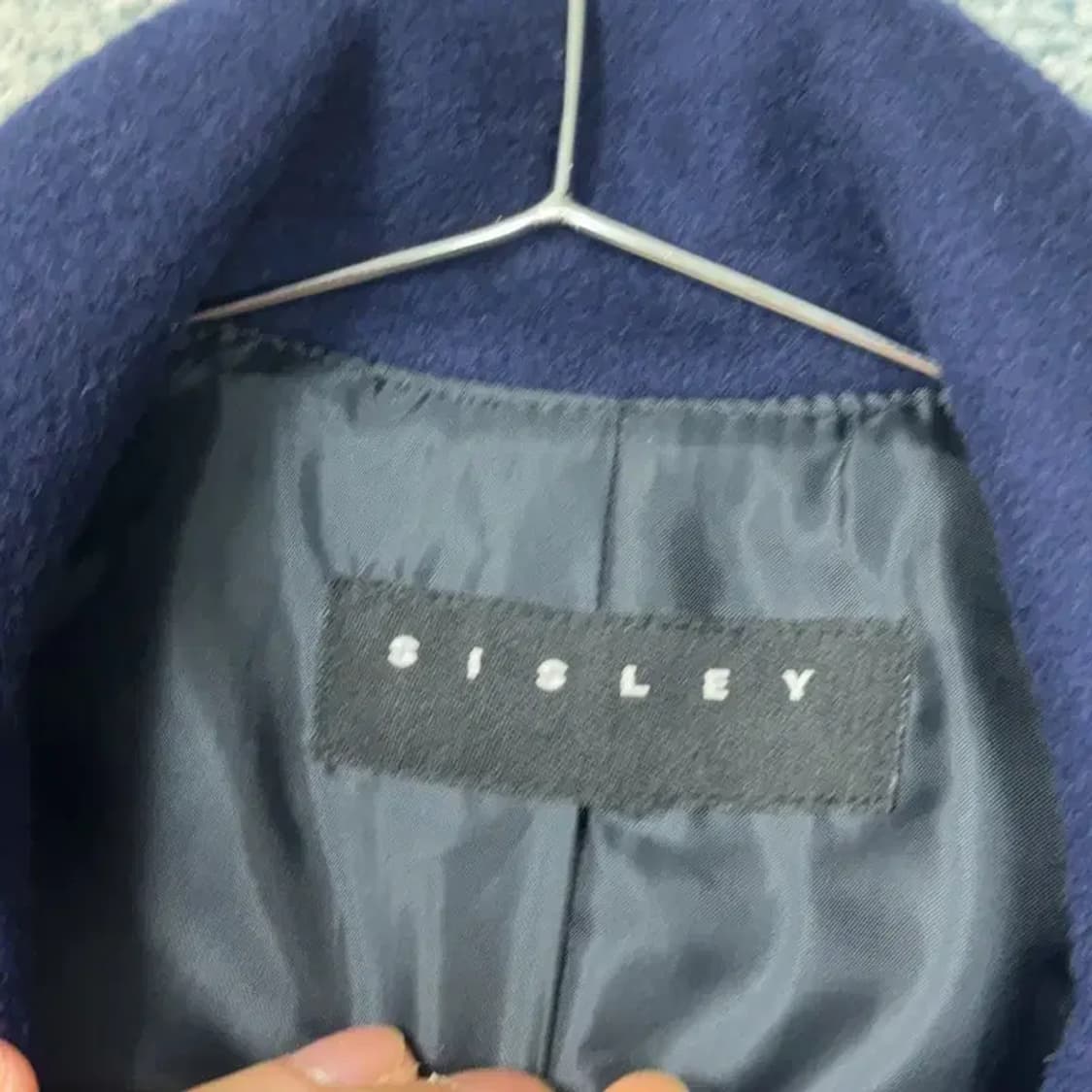 시슬리 블루 톤 여성 클래식 울 코트 42 상품이미지5