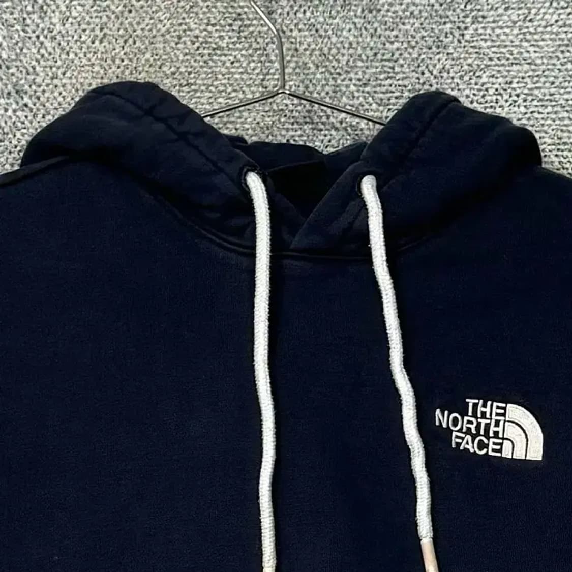 노스페이스 로고 네이비 후드티 S 상품이미지3