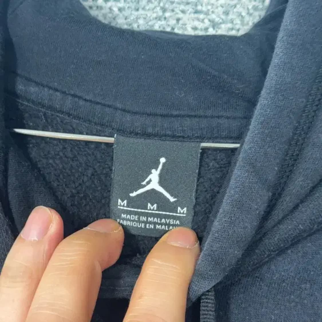 조던 로고 블랙 후드티 M 상품이미지3