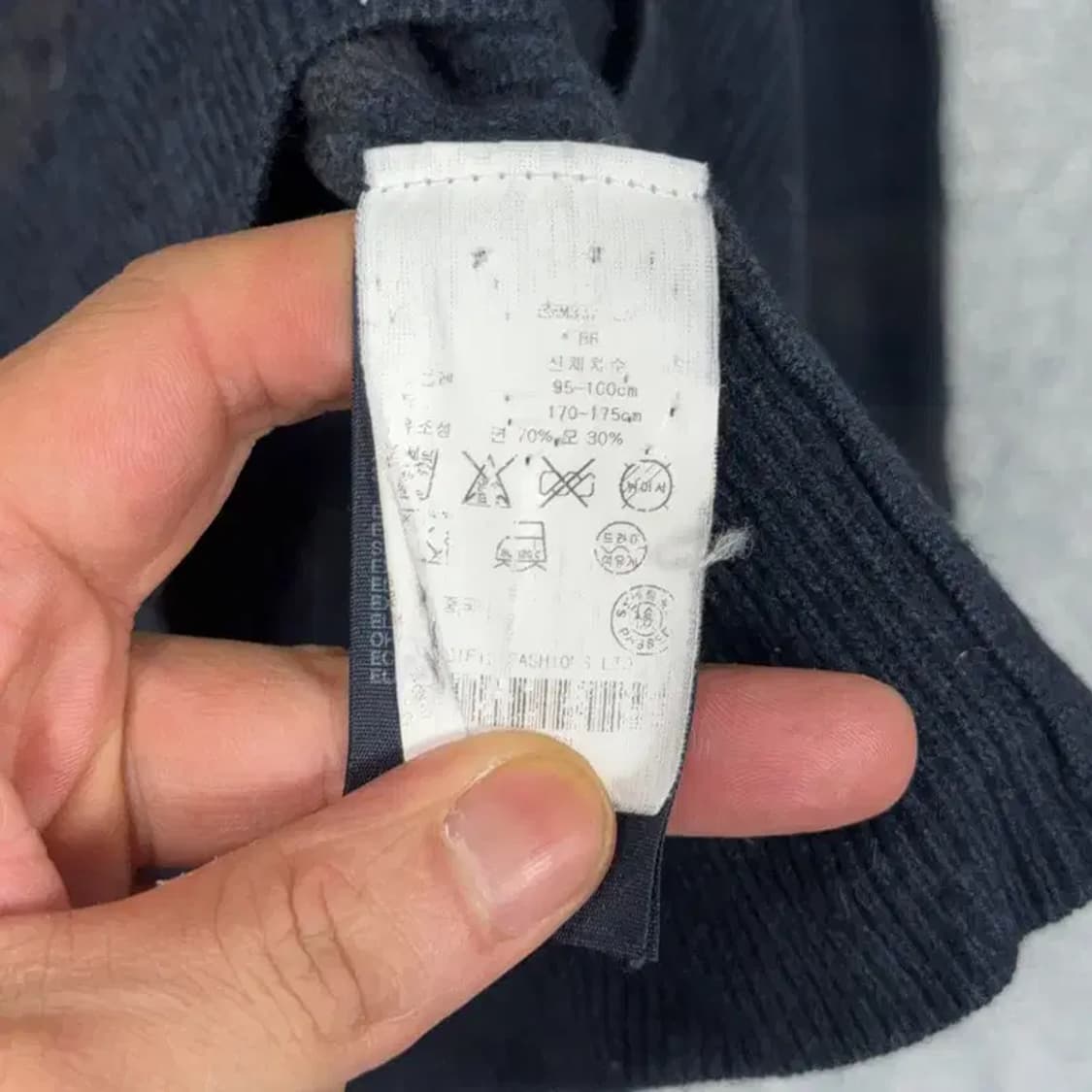 타미힐피거 네이비 패턴 가디건 M 상품이미지4