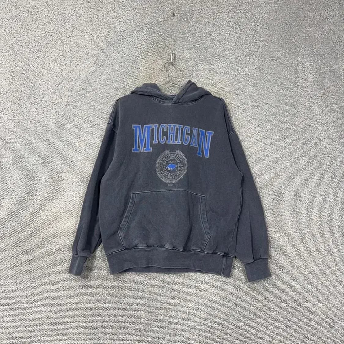 트래블 미시간 피그먼트 그레이 후드티 S 상품이미지1