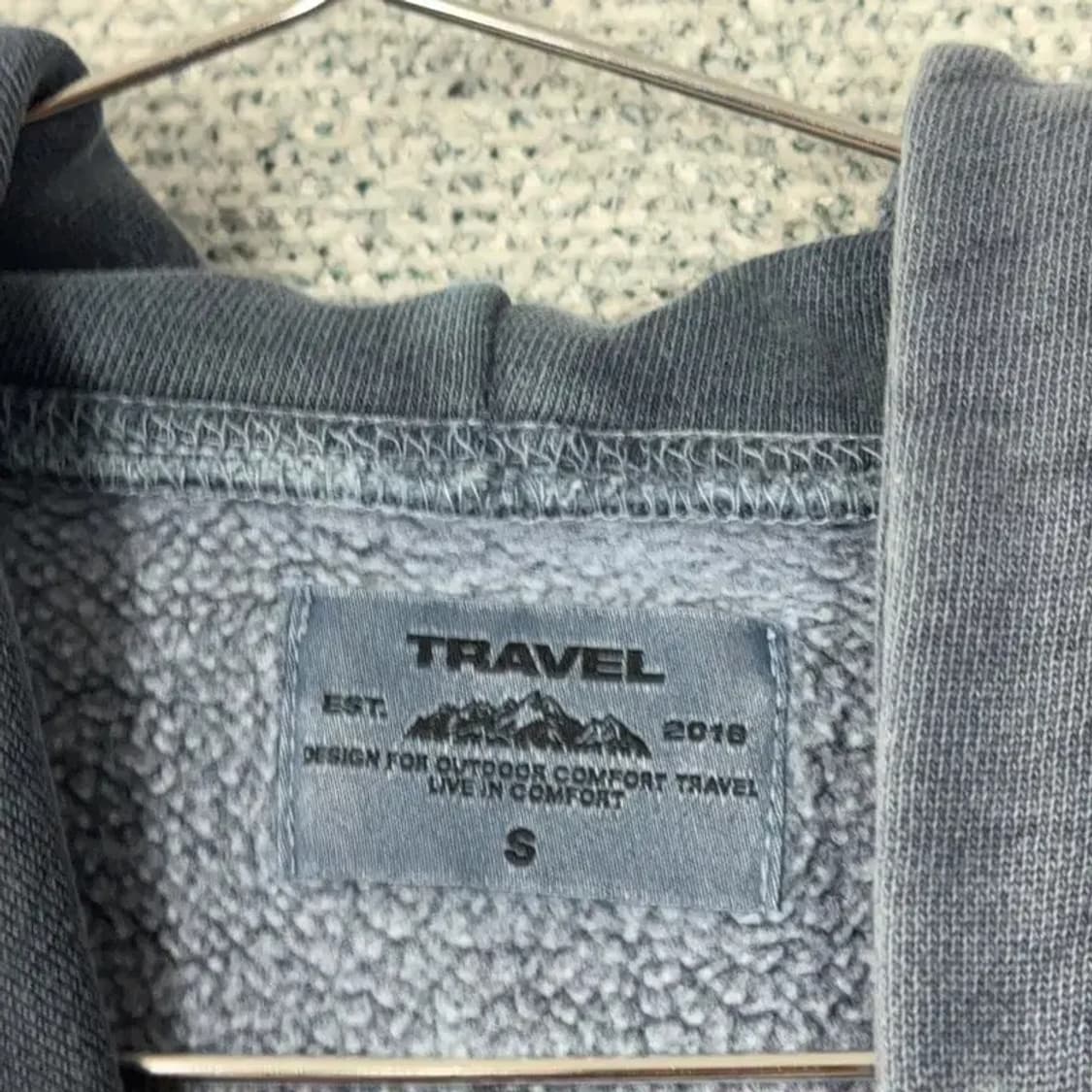 트래블 미시간 피그먼트 그레이 후드티 S 상품이미지3