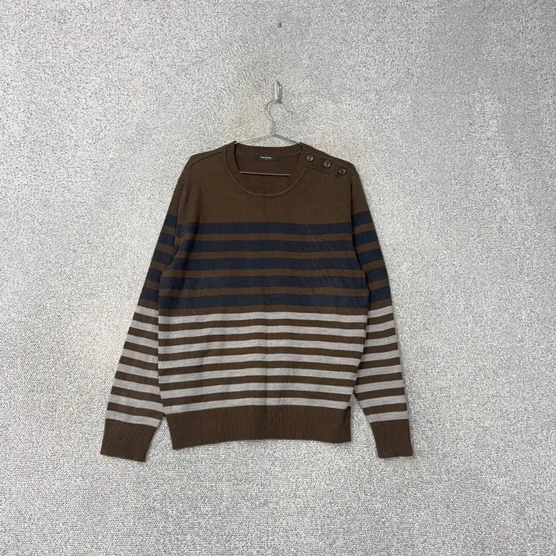 마인드브릿지 스트라이프 브라운 니트 105 상품이미지1