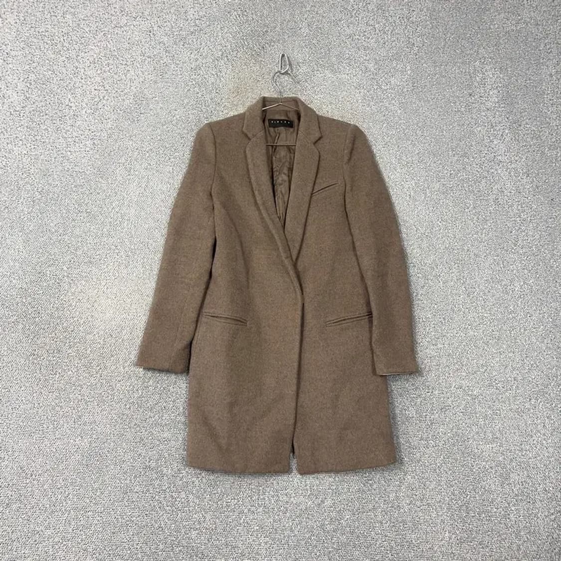 시슬리 여성 브라운 울 코트 42 상품이미지1