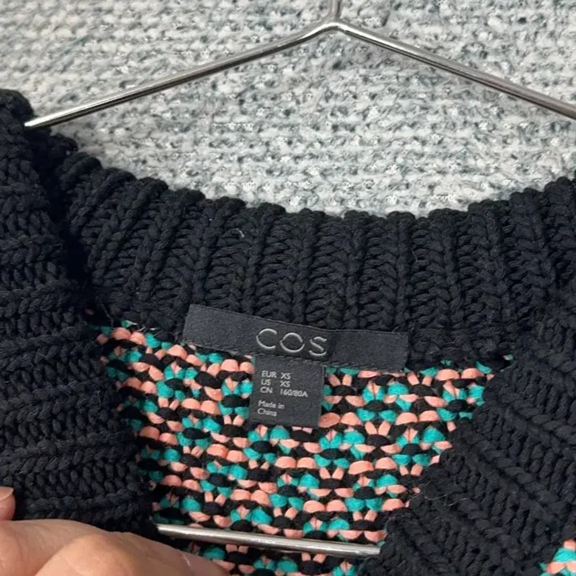 COS 코스 그린 패턴 니트 XS 상품이미지5