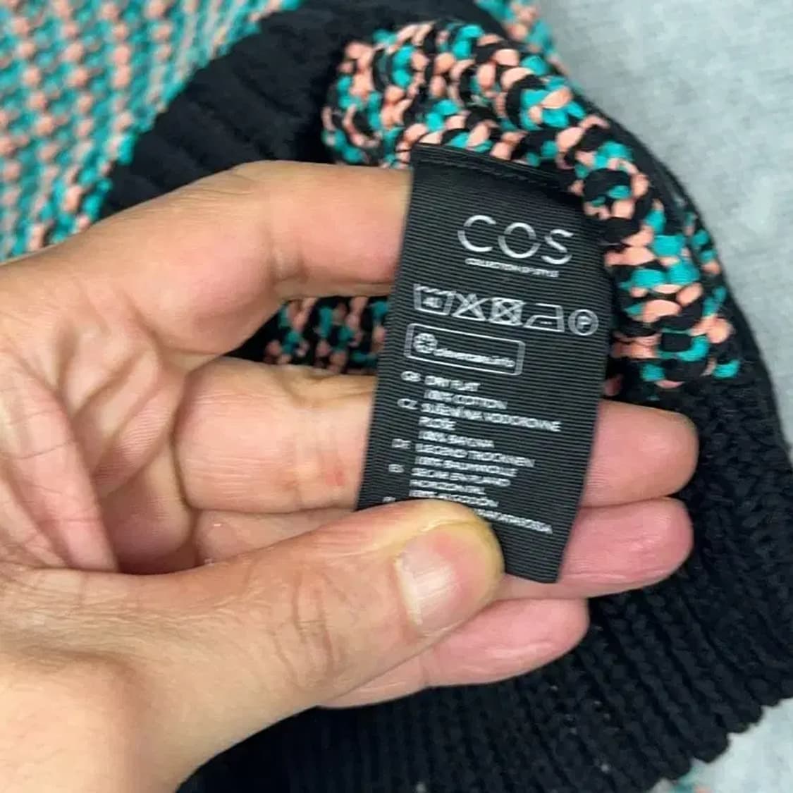 COS 코스 그린 패턴 니트 XS 상품이미지6