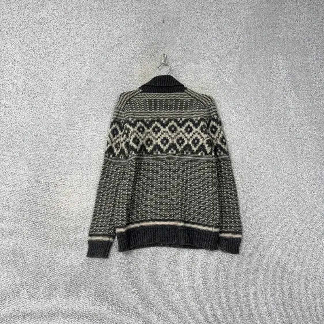 갭 아가일 숄카라 그레이 가디건 M 상품이미지2