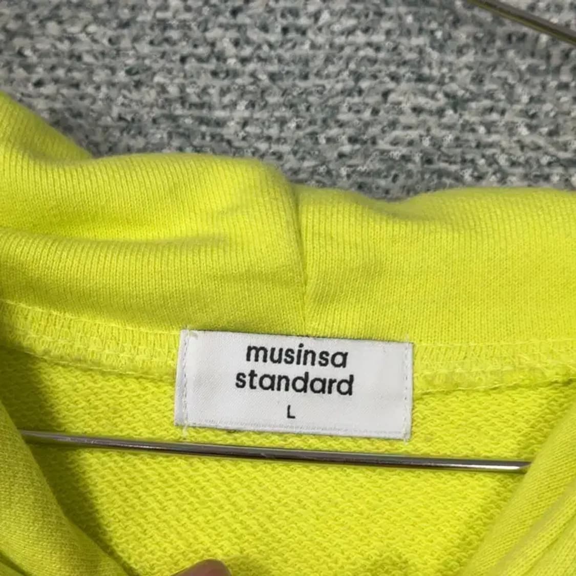 무신사스탠다드 형광 후드티 L 상품이미지3