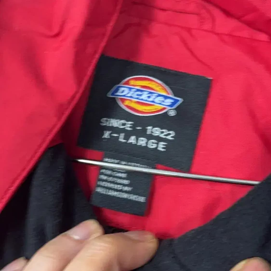 디키즈 로고 레드 바람막이 XL 상품이미지4