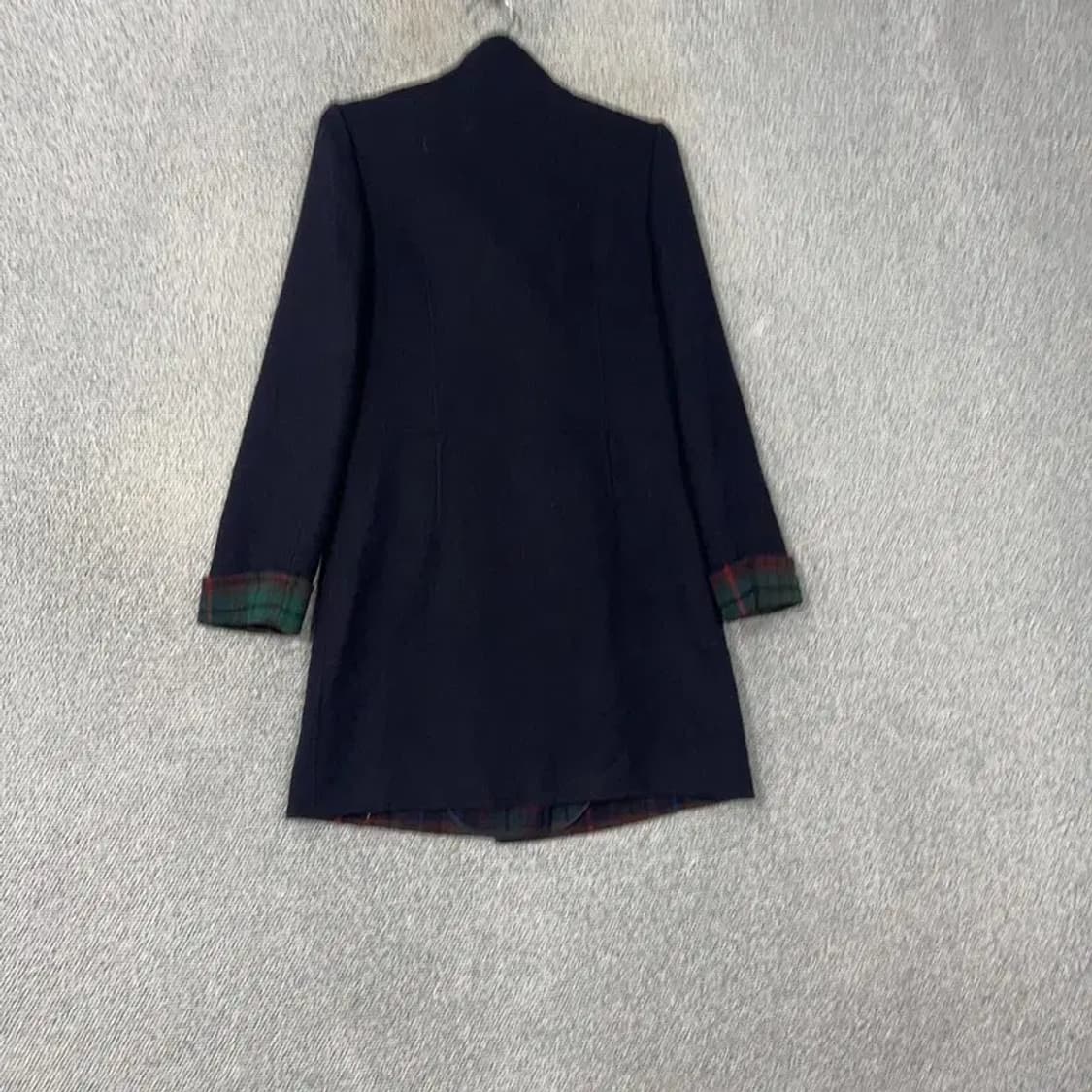 해지스 체크 포인트 여성 캐주얼 네이비 클래식 울 코트 L 상품이미지2