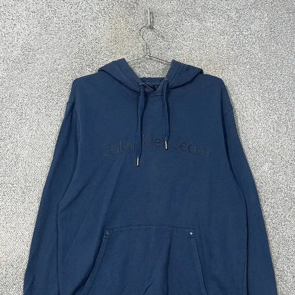 캘빈클라인 로고 네이비 캐주얼 후드티 L 상품이미지3