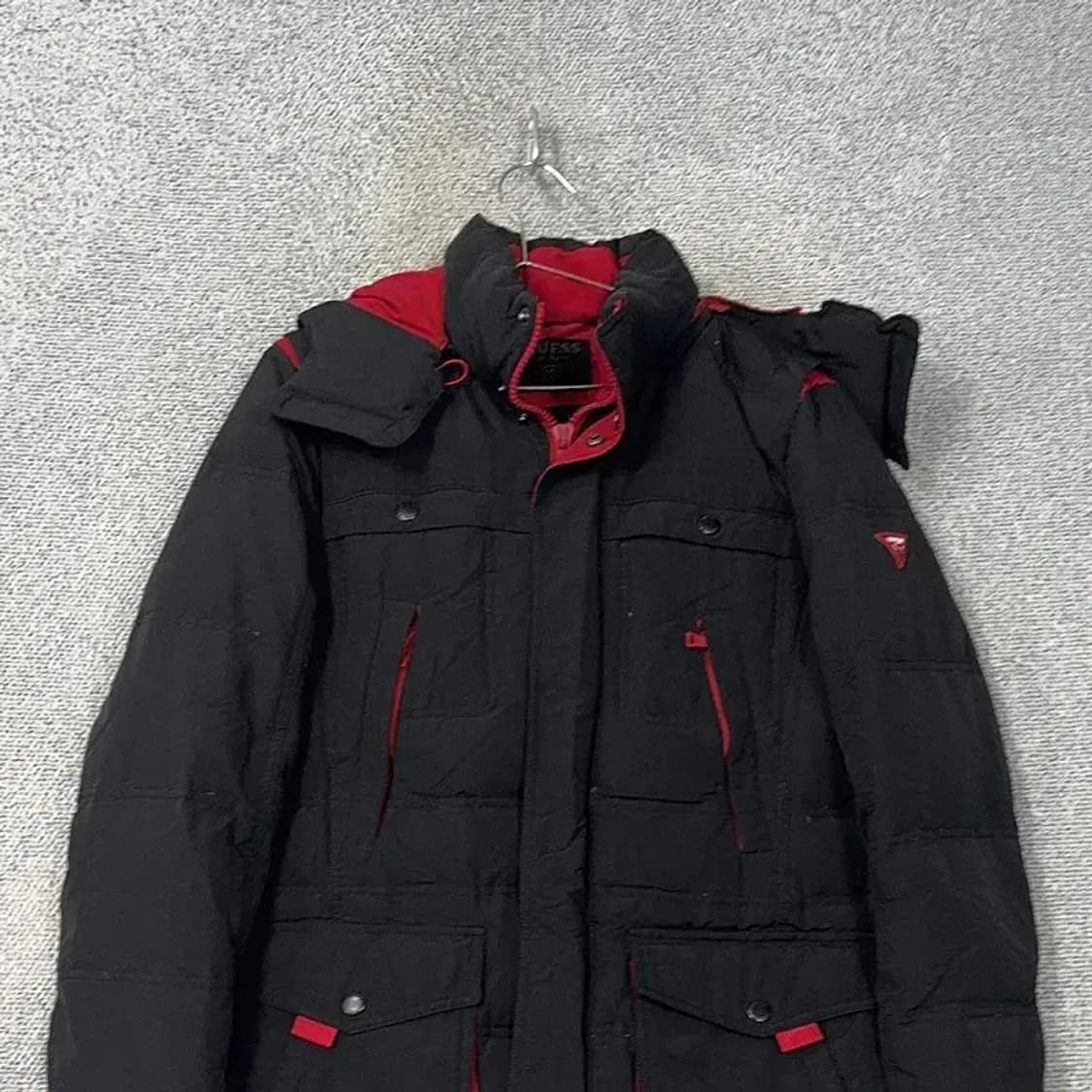 게스 포켓 덕다운 블랙 패딩 95 상품이미지3