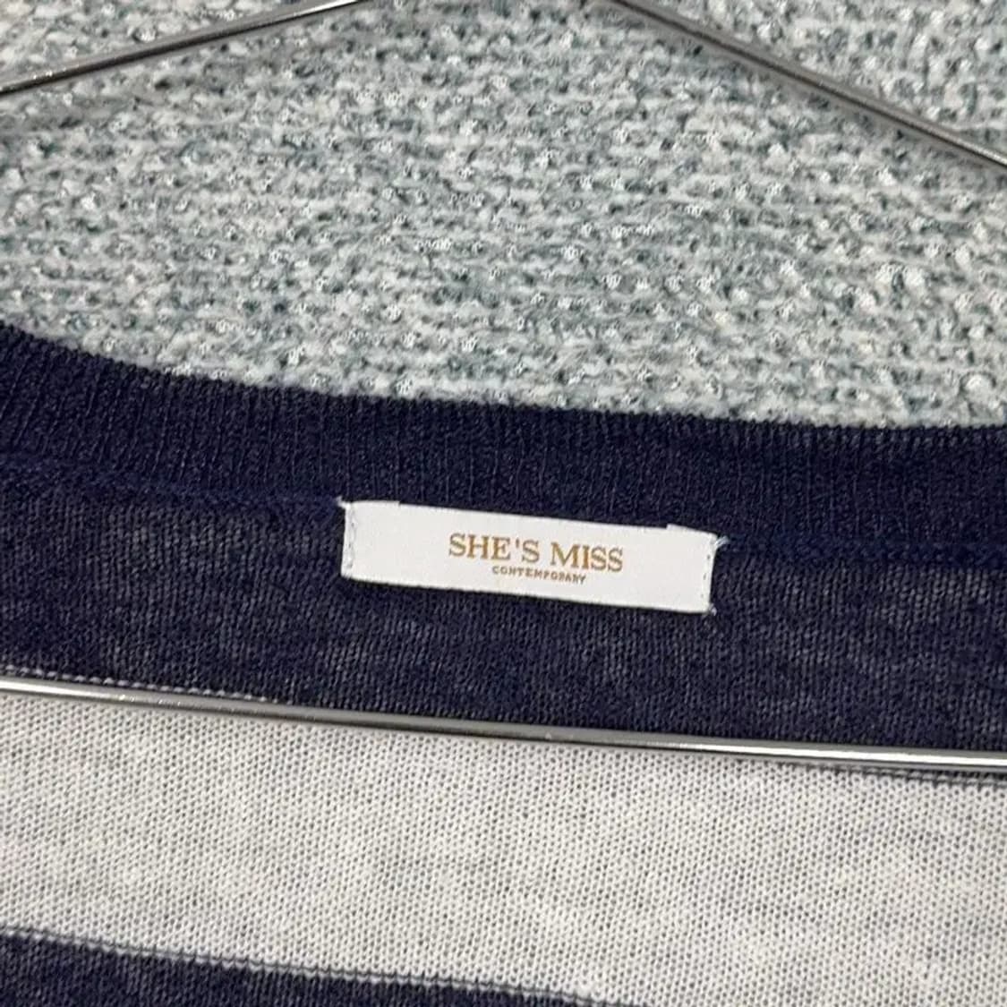 쉬스미스 스트라이프 네이비 가디건 55 상품이미지5