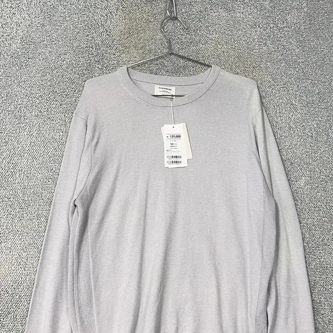 [새상품] 에디션 남성 캐시미어 그레이 니트 105 상품이미지3