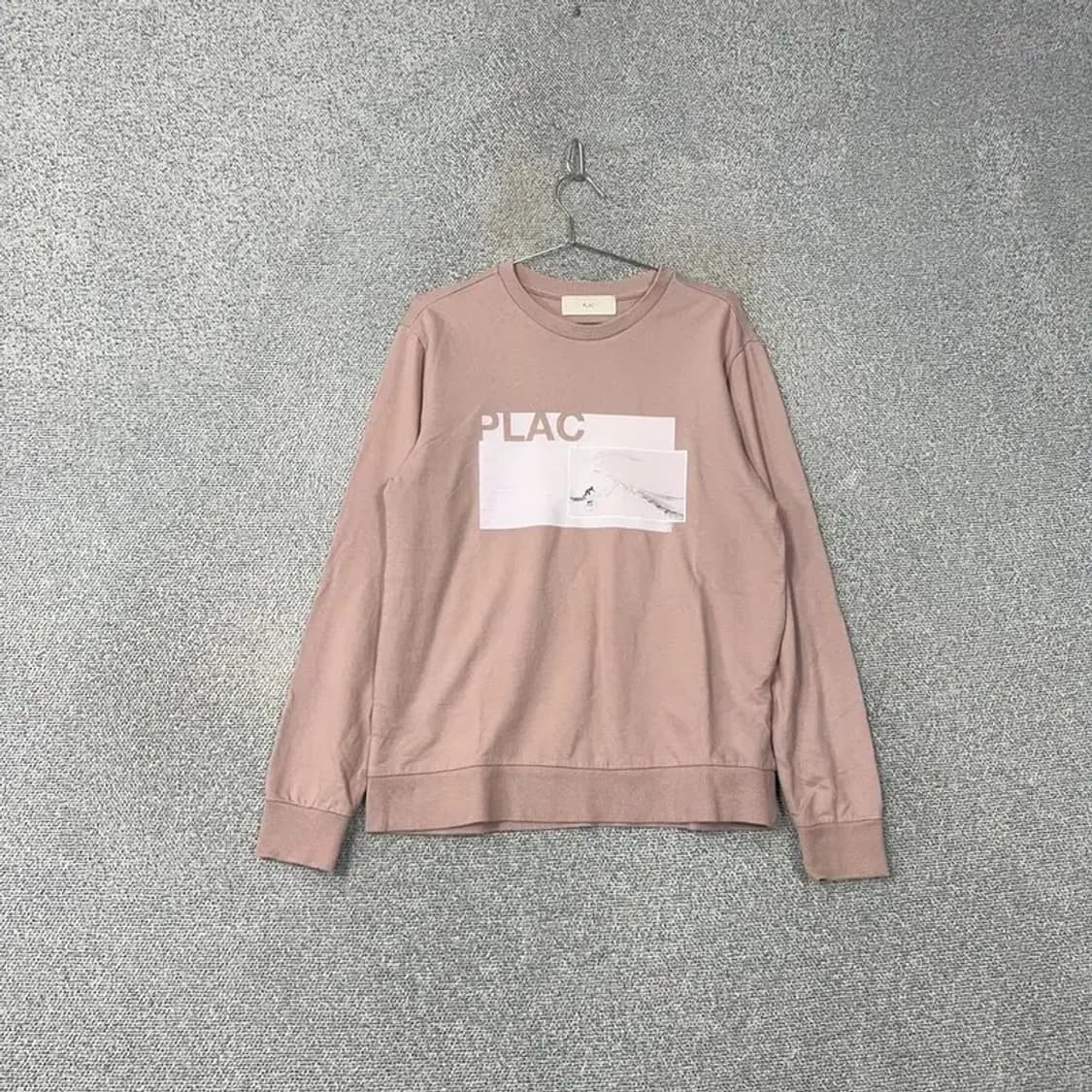 플랙진 프린팅 핑크 맨투맨 L 상품이미지1