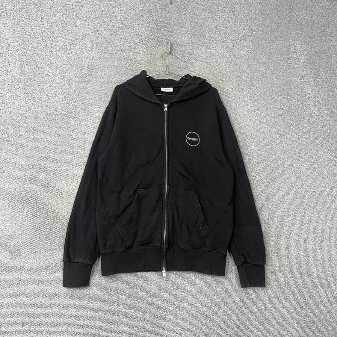 커버낫 백로고 블랙 후드집업 M 상품이미지1