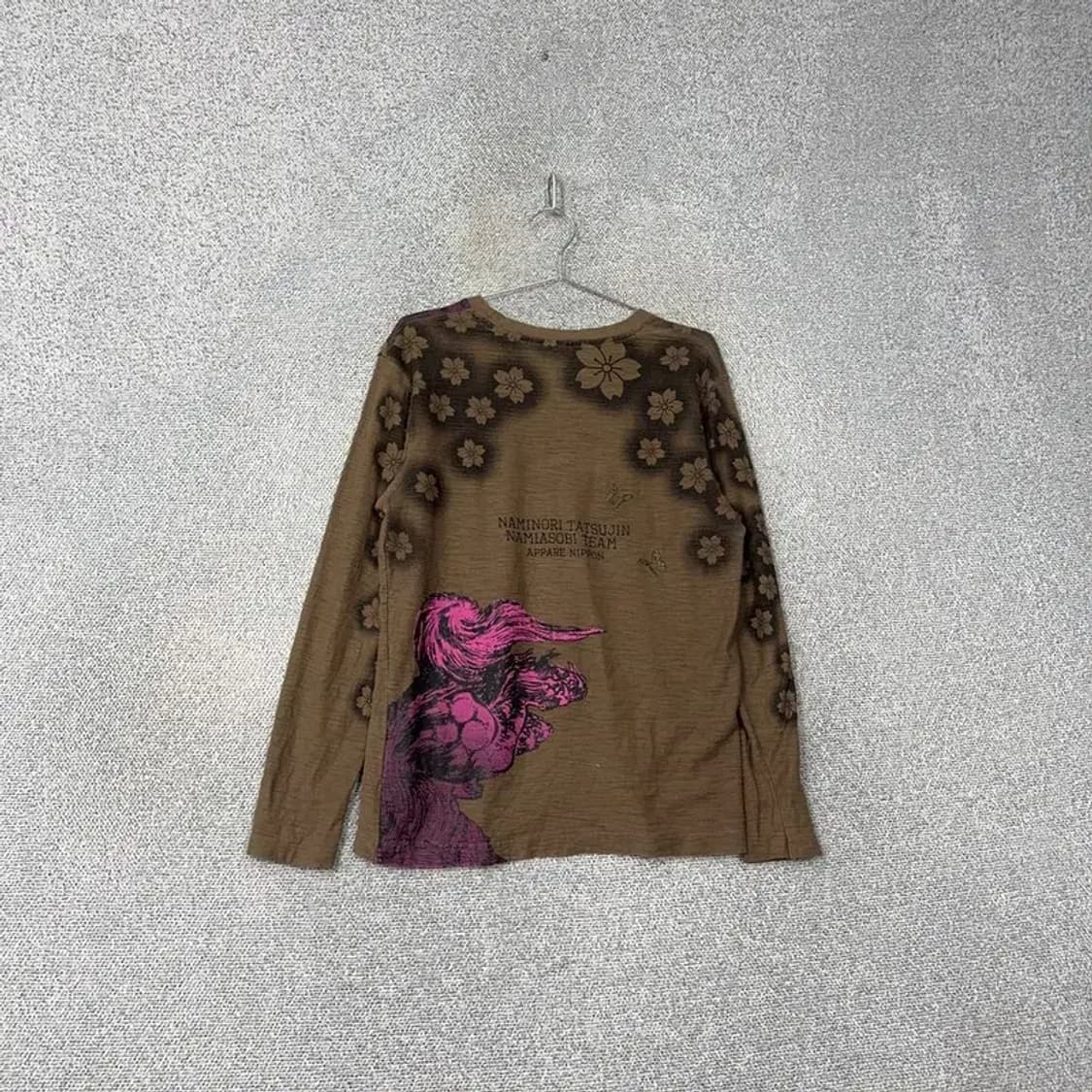 빈티지 플라워 브라운 긴팔티 M 상품이미지2
