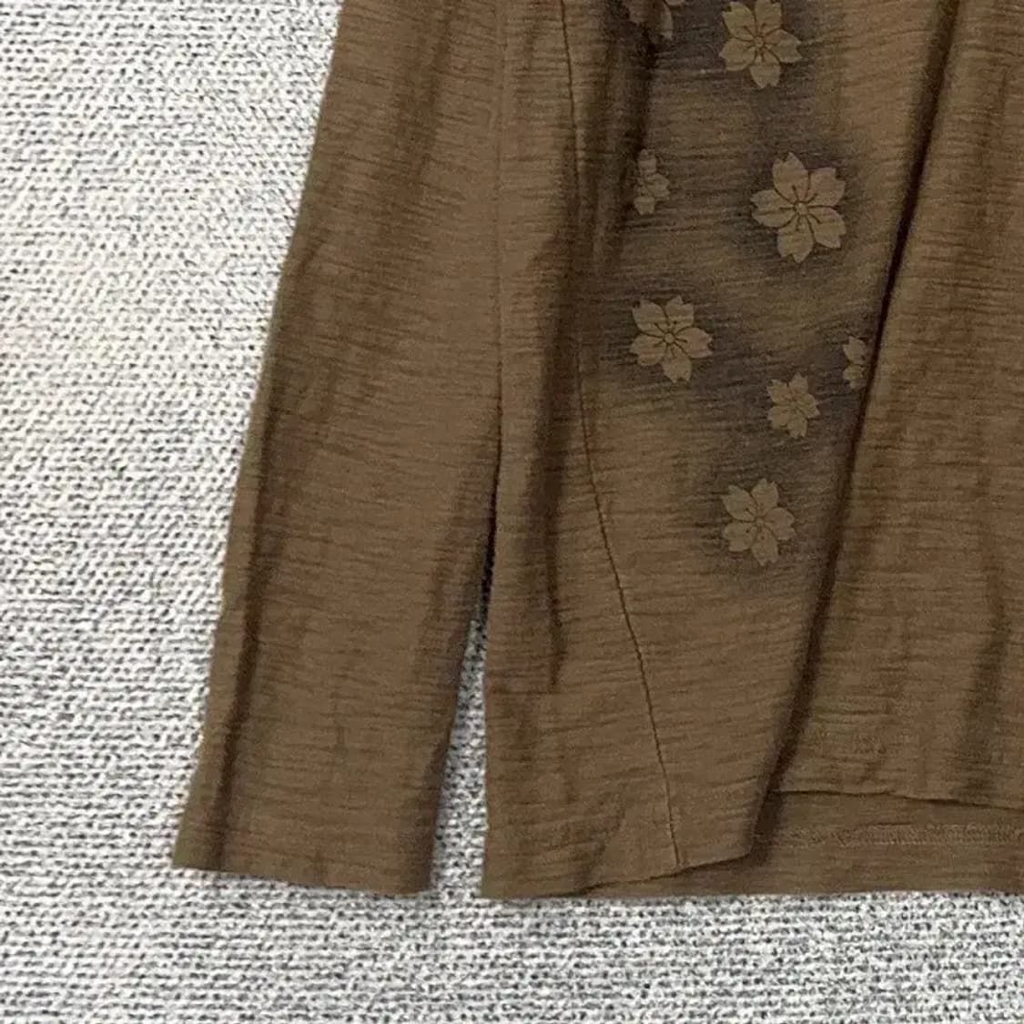 빈티지 플라워 브라운 긴팔티 M 상품이미지3