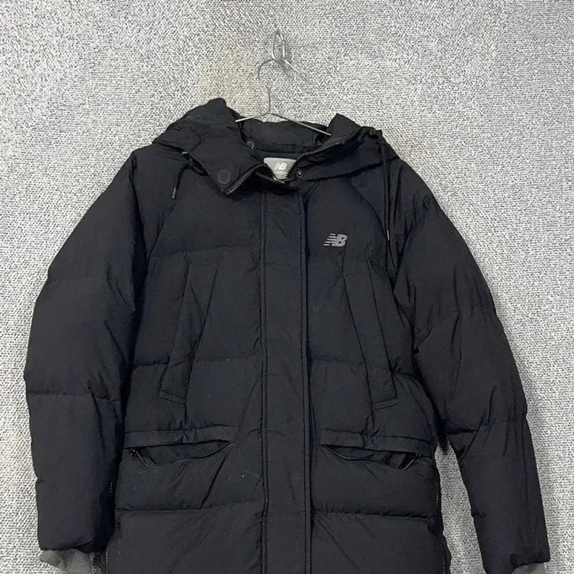 뉴발란스 로고 블랙 롱 패딩 S 상품이미지3