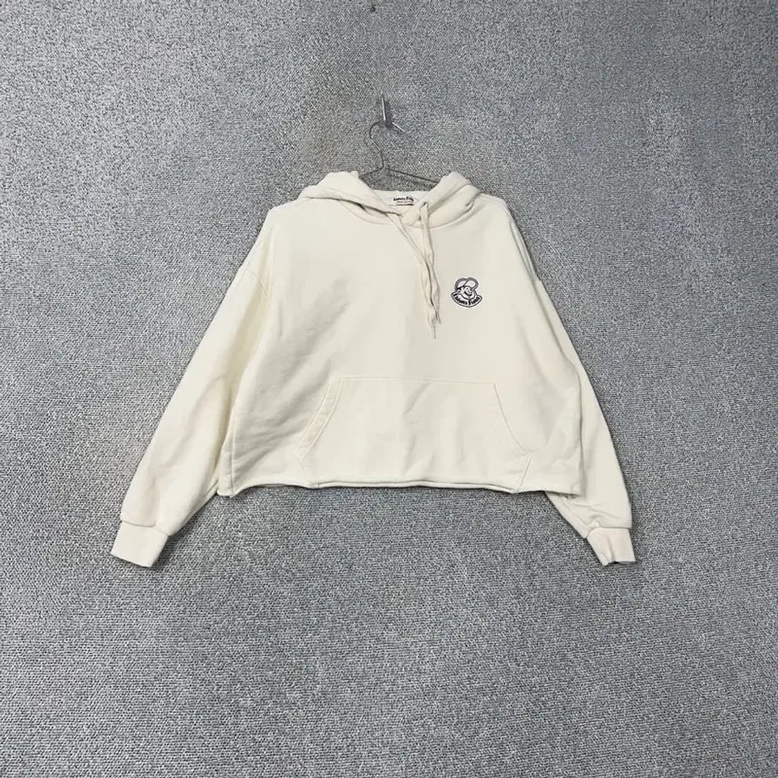 이뱃필드 크롭 로고 화이트 후드티 S 상품이미지1