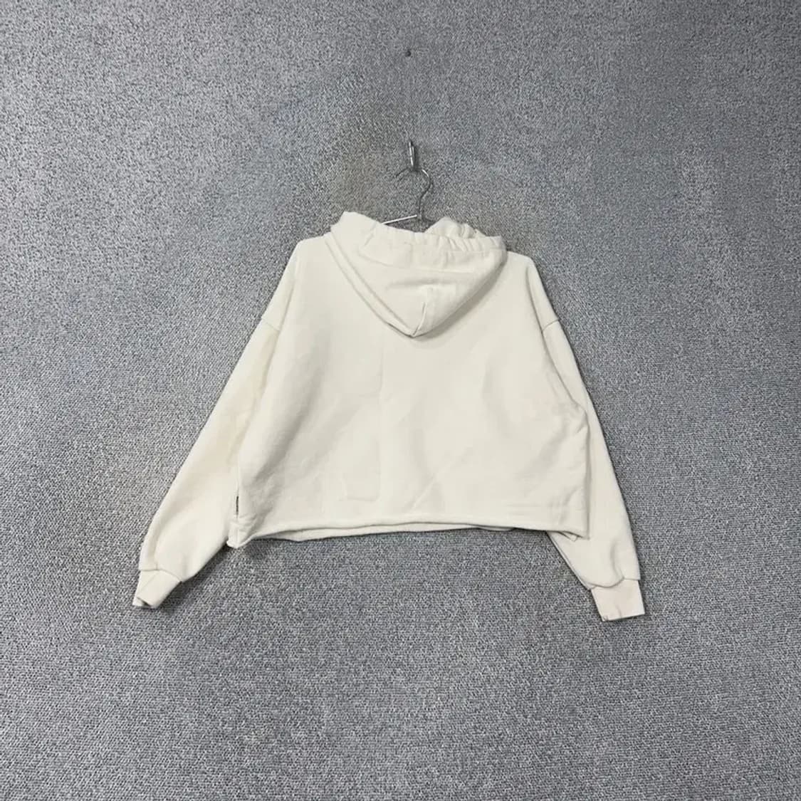 이뱃필드 크롭 로고 화이트 후드티 S 상품이미지2