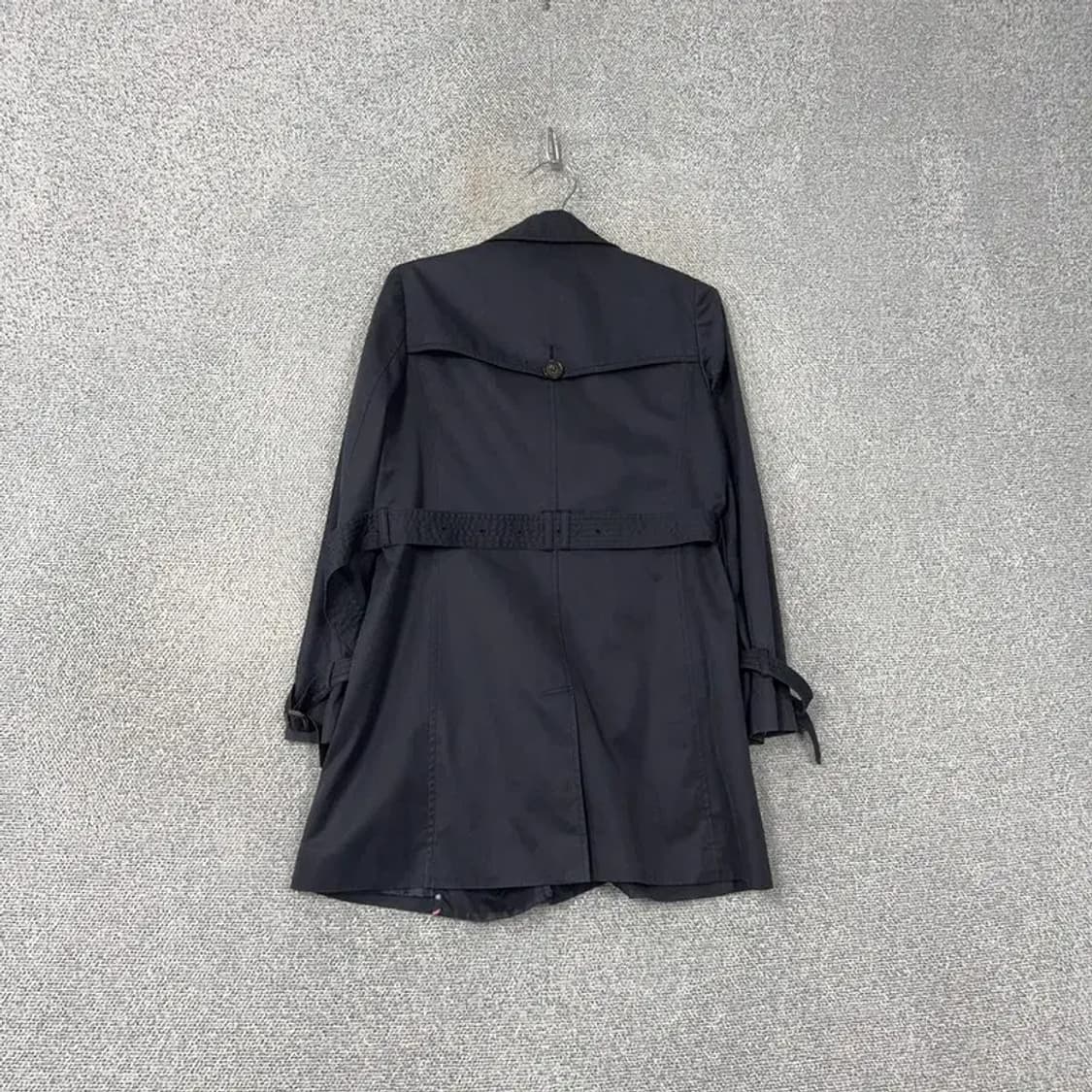 해지스 블랙 벨티드 트렌치코트 90-165 상품이미지2