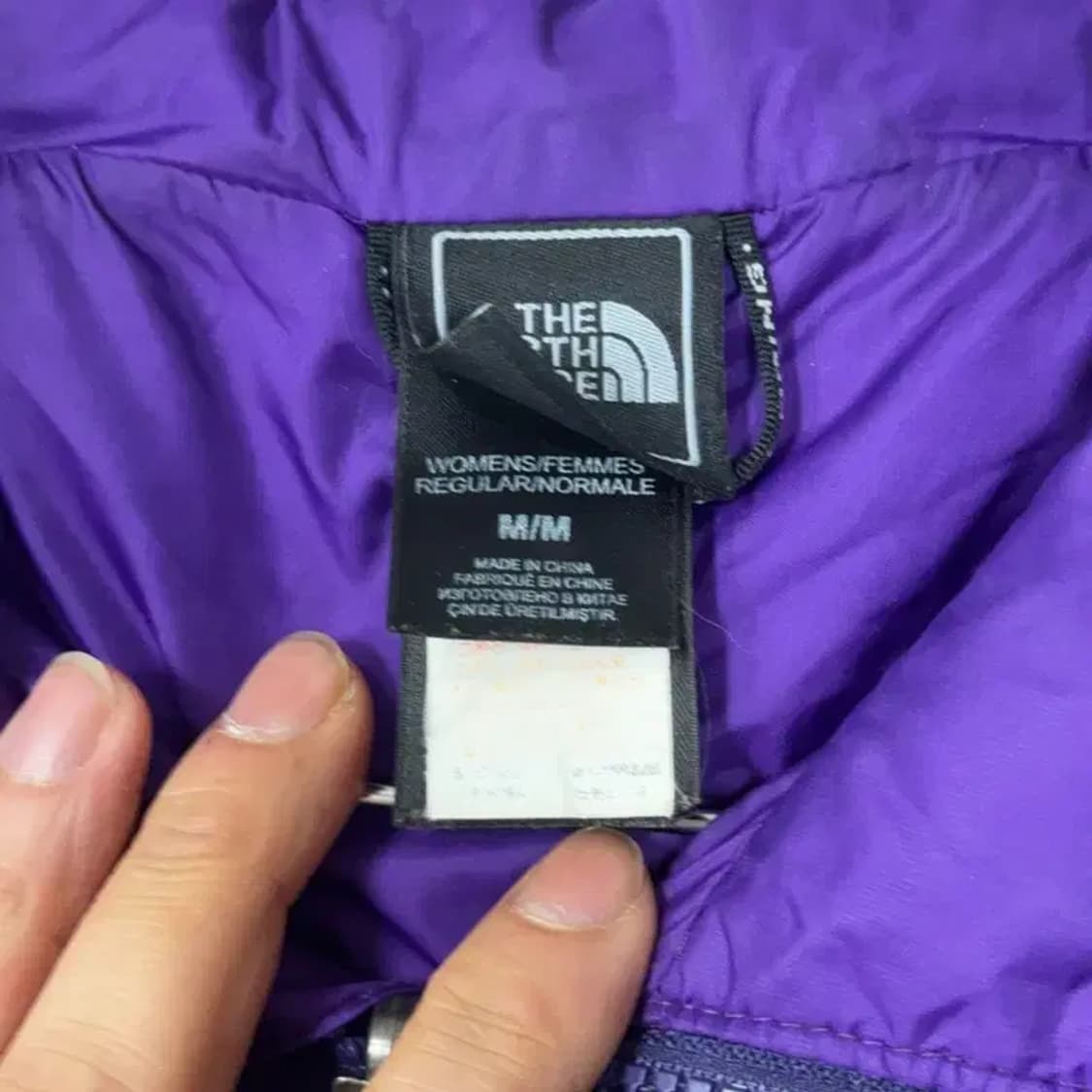 노스페이스 퍼플 카라 경량 패딩 M 상품이미지4