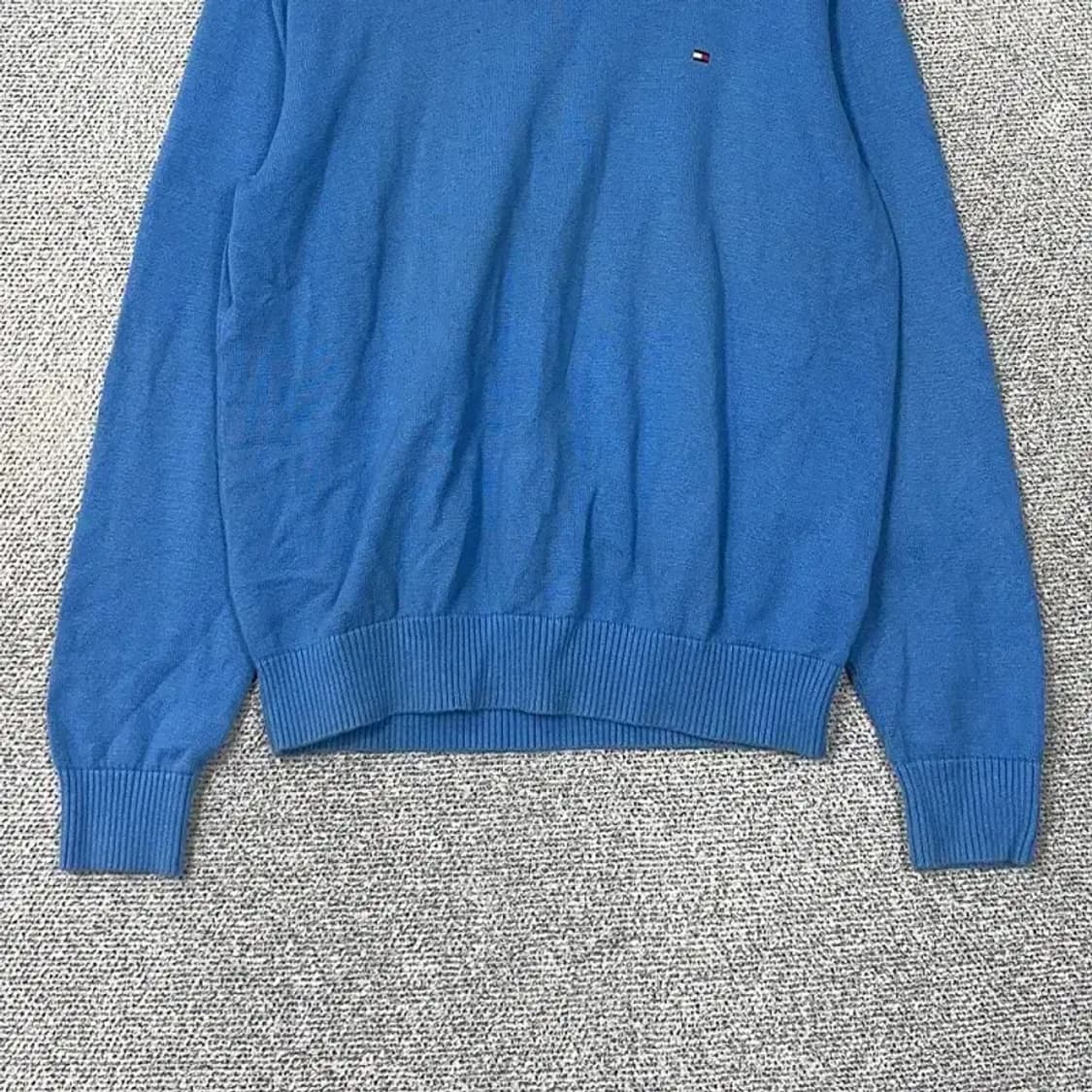 타미힐피거 로고 코튼 블루 니트 L 상품이미지4
