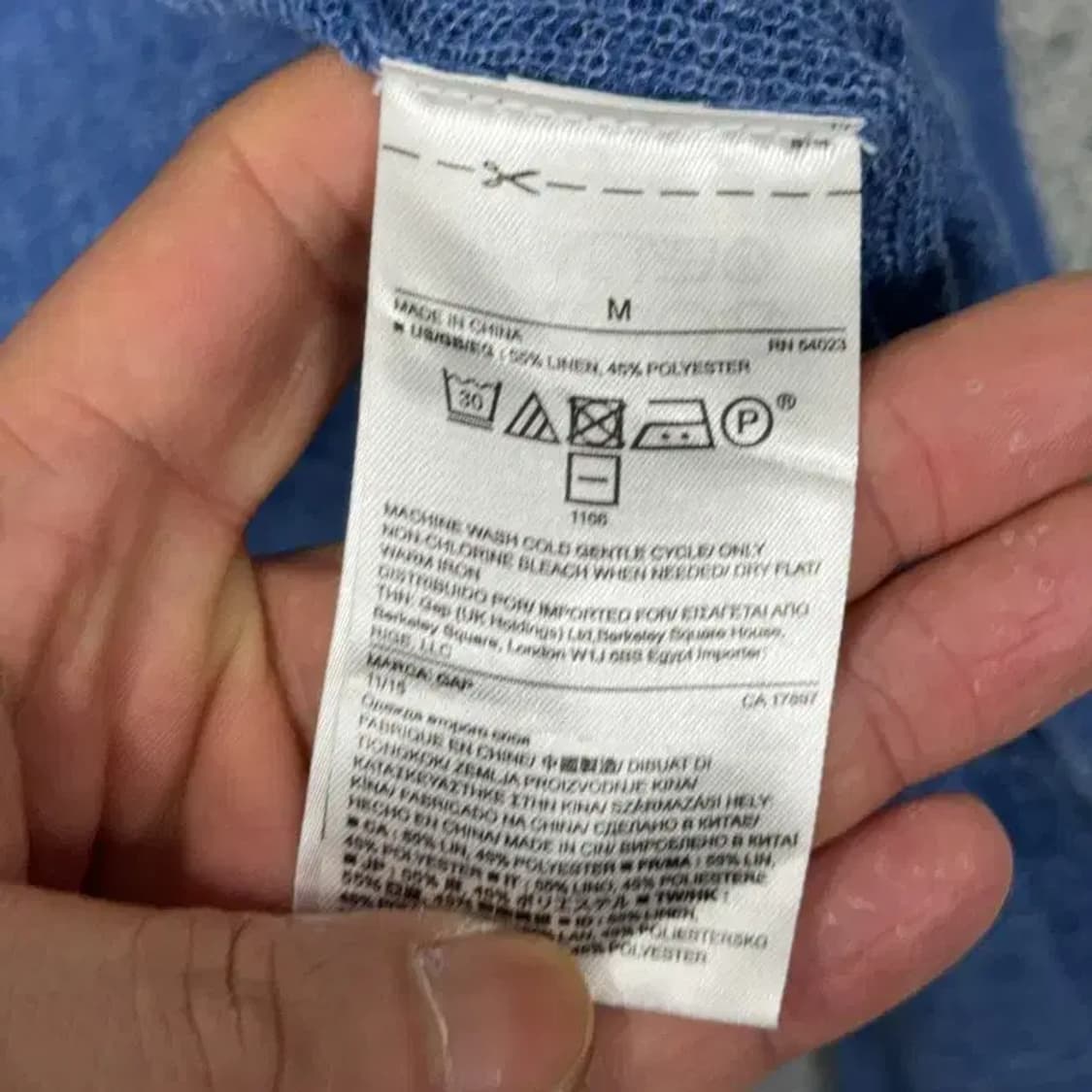 갭 캐주얼 블루 가디건 M 상품이미지6