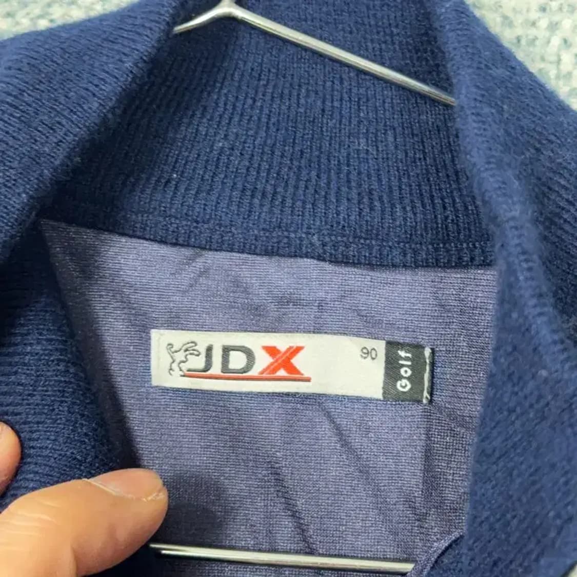 JDX 골프 여성 반집업 네이비 니트 90 상품이미지3