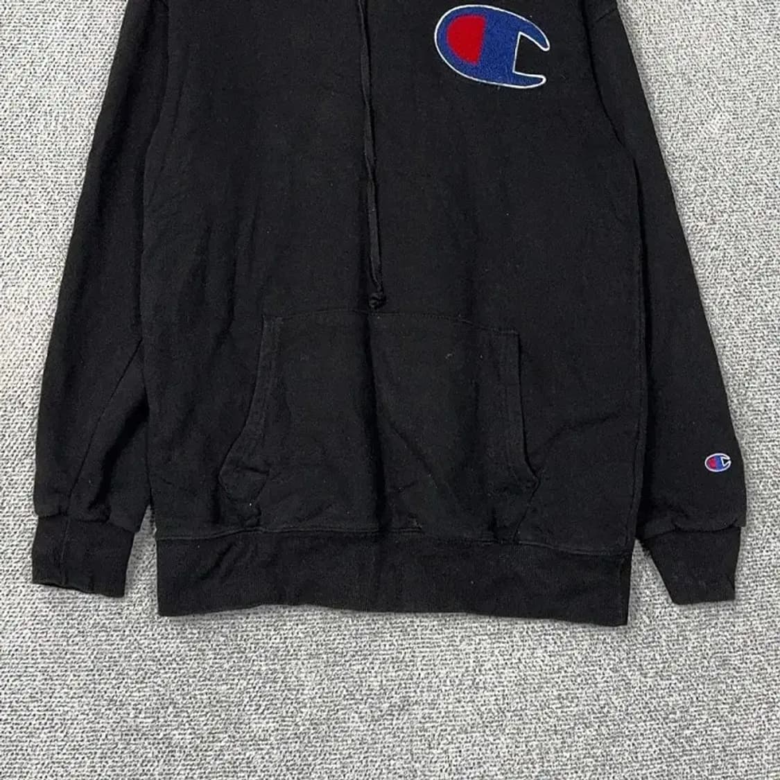 챔피온 빅로고 블랙 후드티 L 상품이미지4